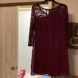 Wine color dress